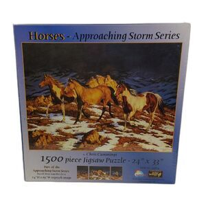 NEW Horses Approaching Storm 1500 Piece Puzzle Chris Cummings SunsOut Sealed